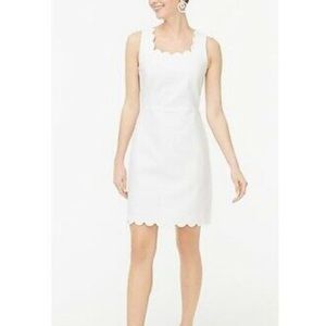 J. Crew Factory Scalloped Basketweave Dress 0 NWT